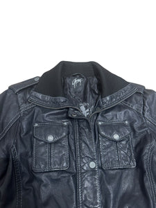 Y2K leather coat M/L