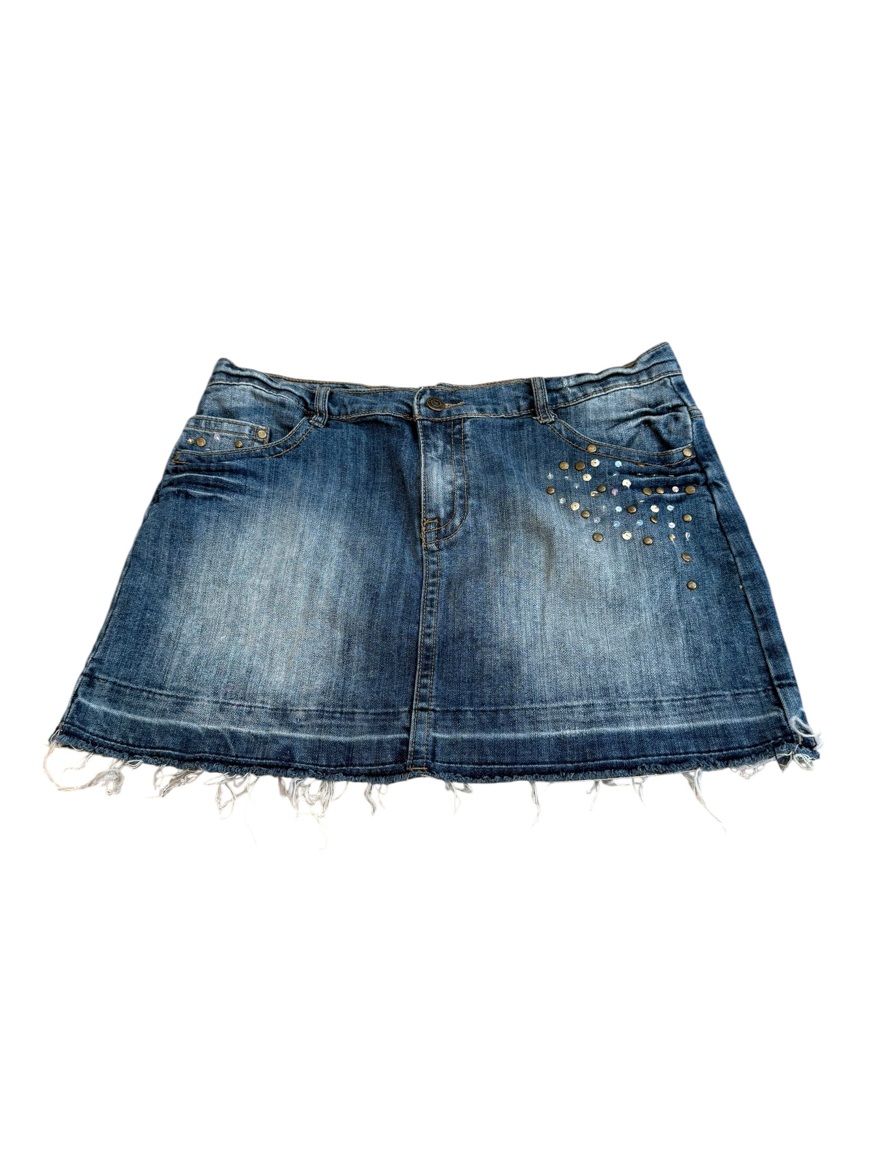 Vintage denim skirt L